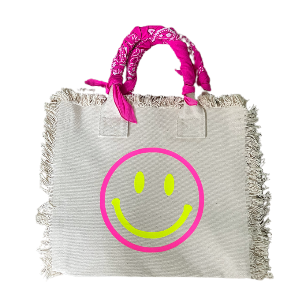Happy face top purse